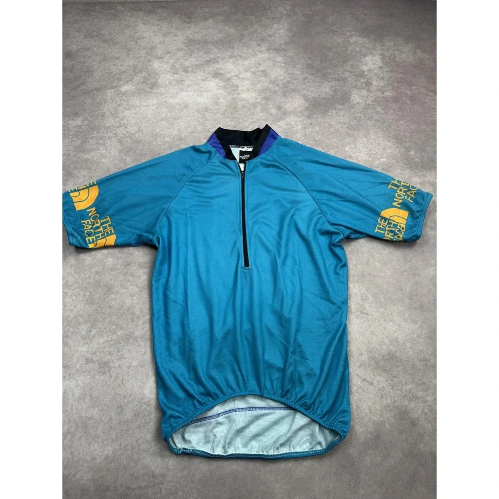 Vintage The North Face Cycling Jersey Small USA Made‎ 90s Bike Shirt Tee
